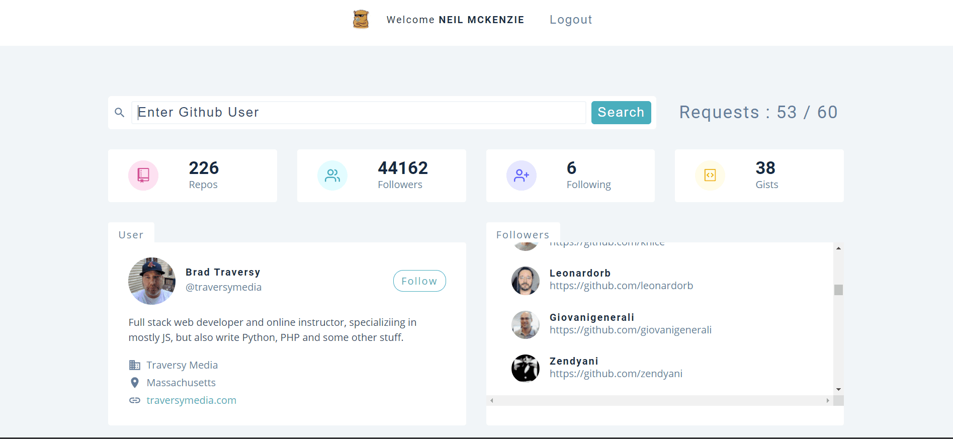 Github Searcher